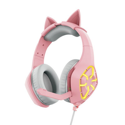 품질  Foldable Earphone Over-Ear Radio Stereo Headset With MIC LED Light Compatible With Kids Cat Ear Headphones Smartphones PC Tablet 공장